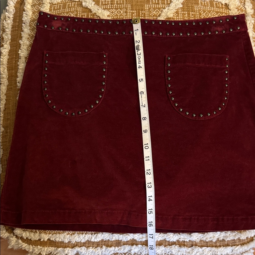 Mossimo Supply Co. Red Studded Mini Skirt - Picture 4 of 5